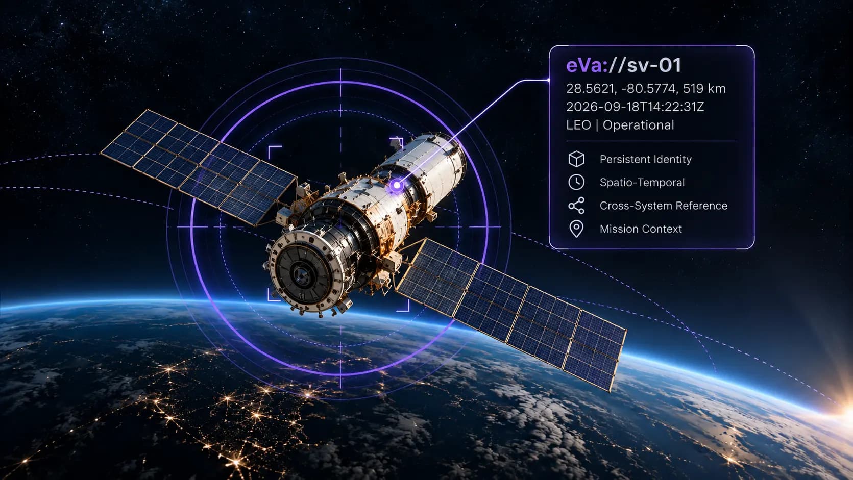 A spacecraft resolved with a persistent eVa identity